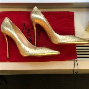 Authentic Christian Louboutins (Gold)